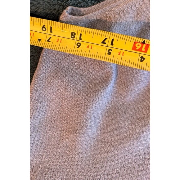 Mock Turtle Neck Tank Top Sleeveless Chico's Sz 2 Medium Gray Knit Closet Staple - Picture 9 of 11